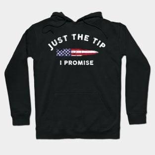 Just The Tip I Promise American Flag Gift Hoodie